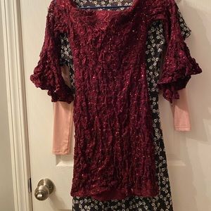 Burgundy dress